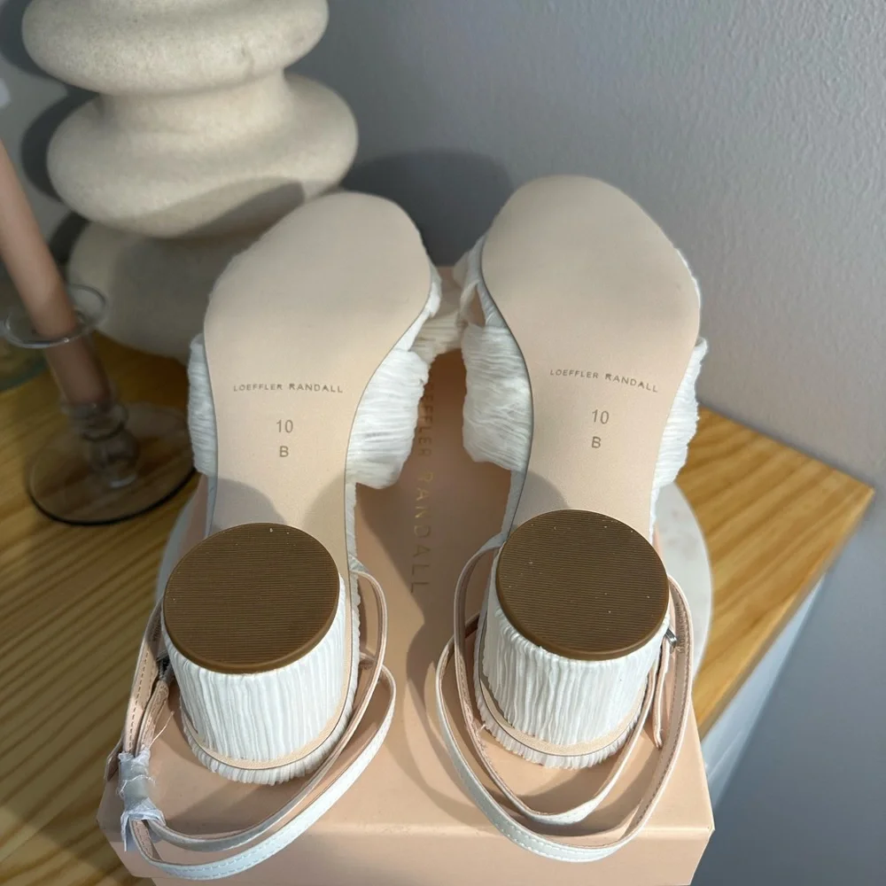 Loeffler Randall White Heeled Sandals - Picture 5 of 7